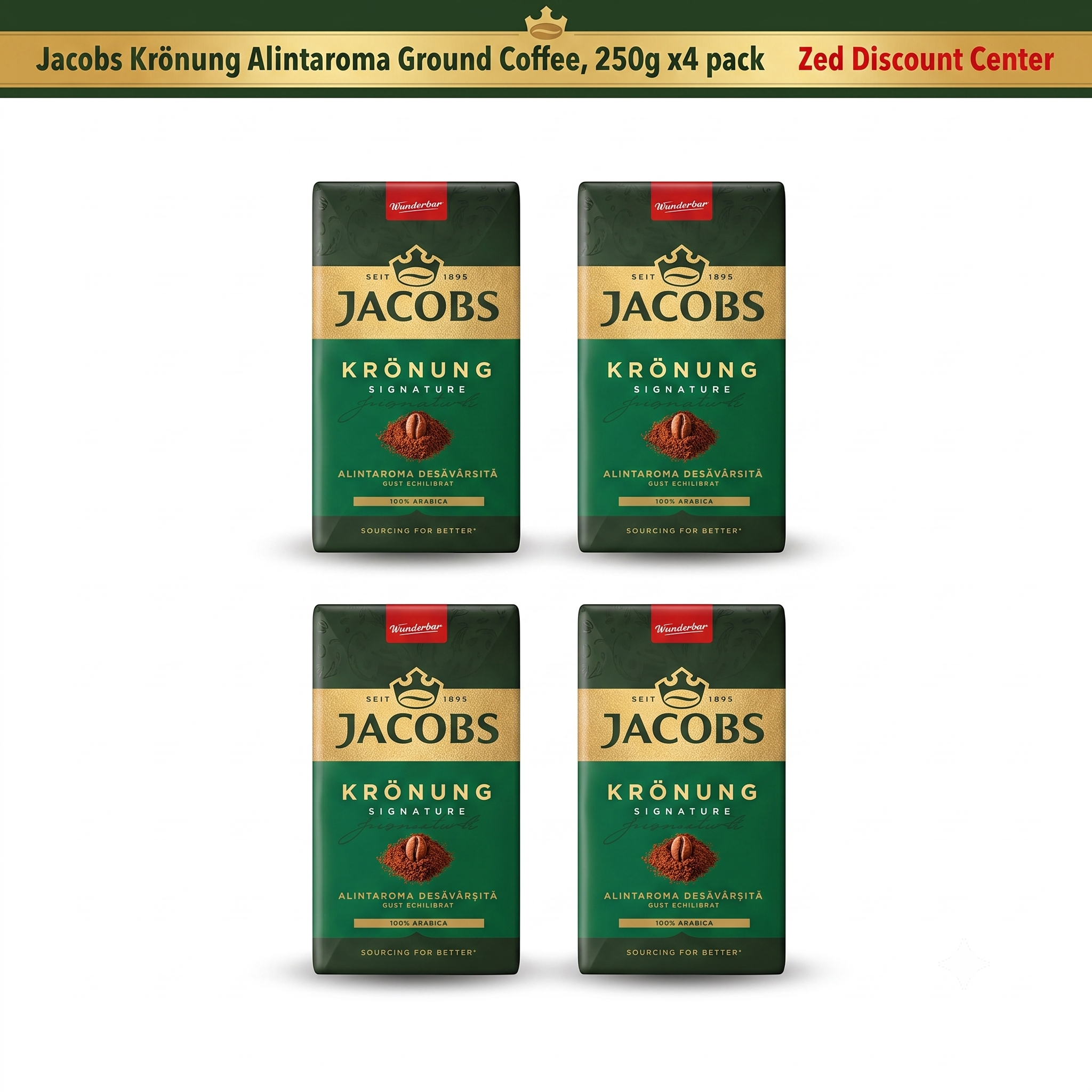 Jacobs Kronung Alintaroma Ground Coffee, 250g x4 pack