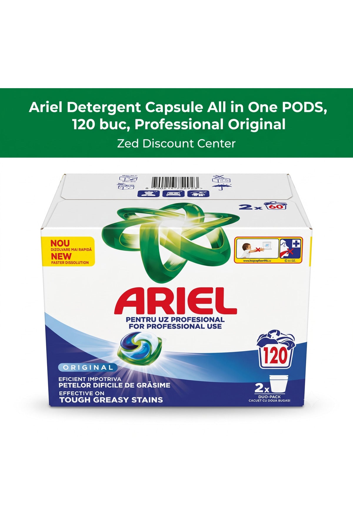 Detergent Capsule All in 1 PODS, 120 buc, Professional Original