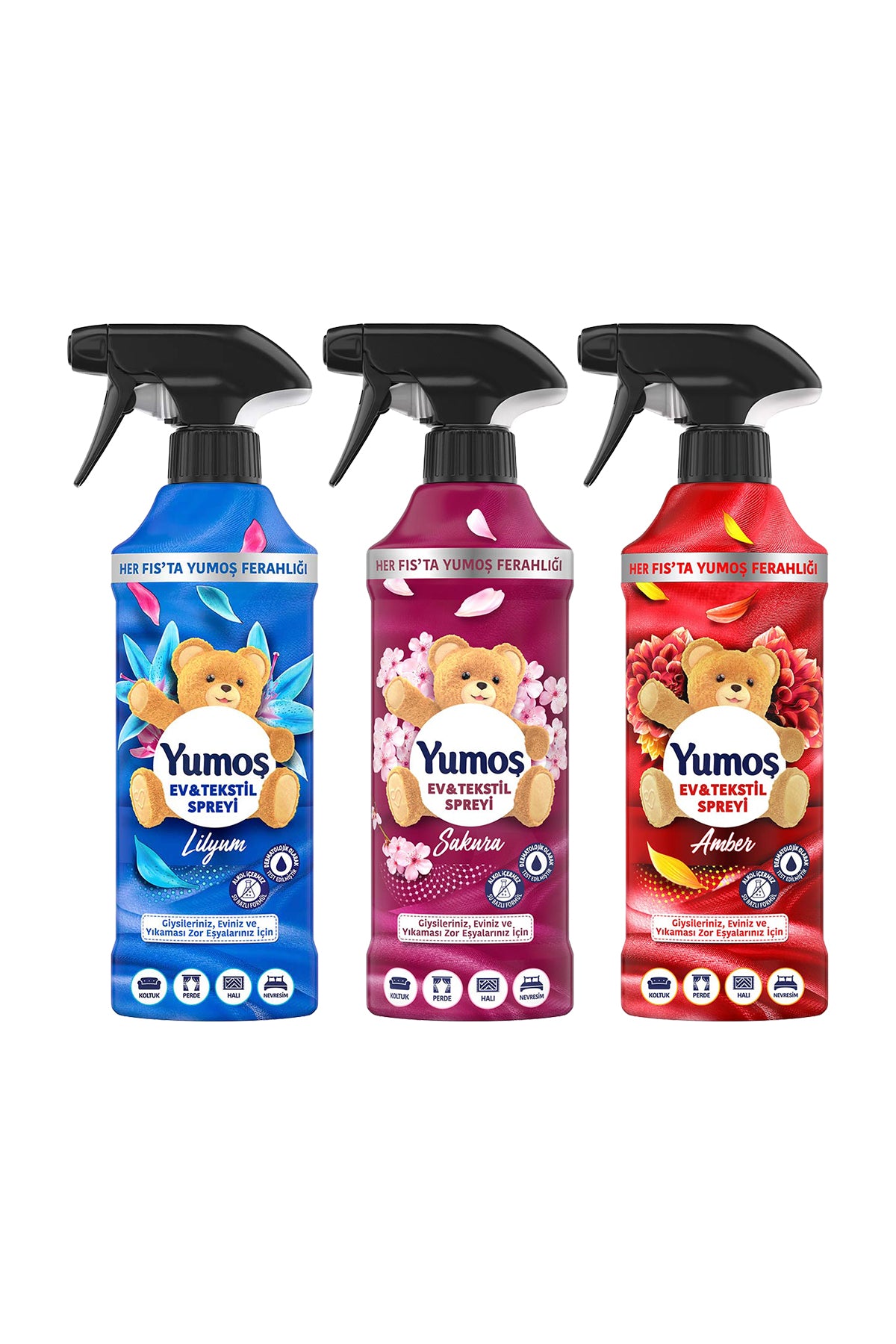 Spray Amber 450 ml X 1, Sakura Spray 450 ml X 1, Lily Spray 450 ml X 1