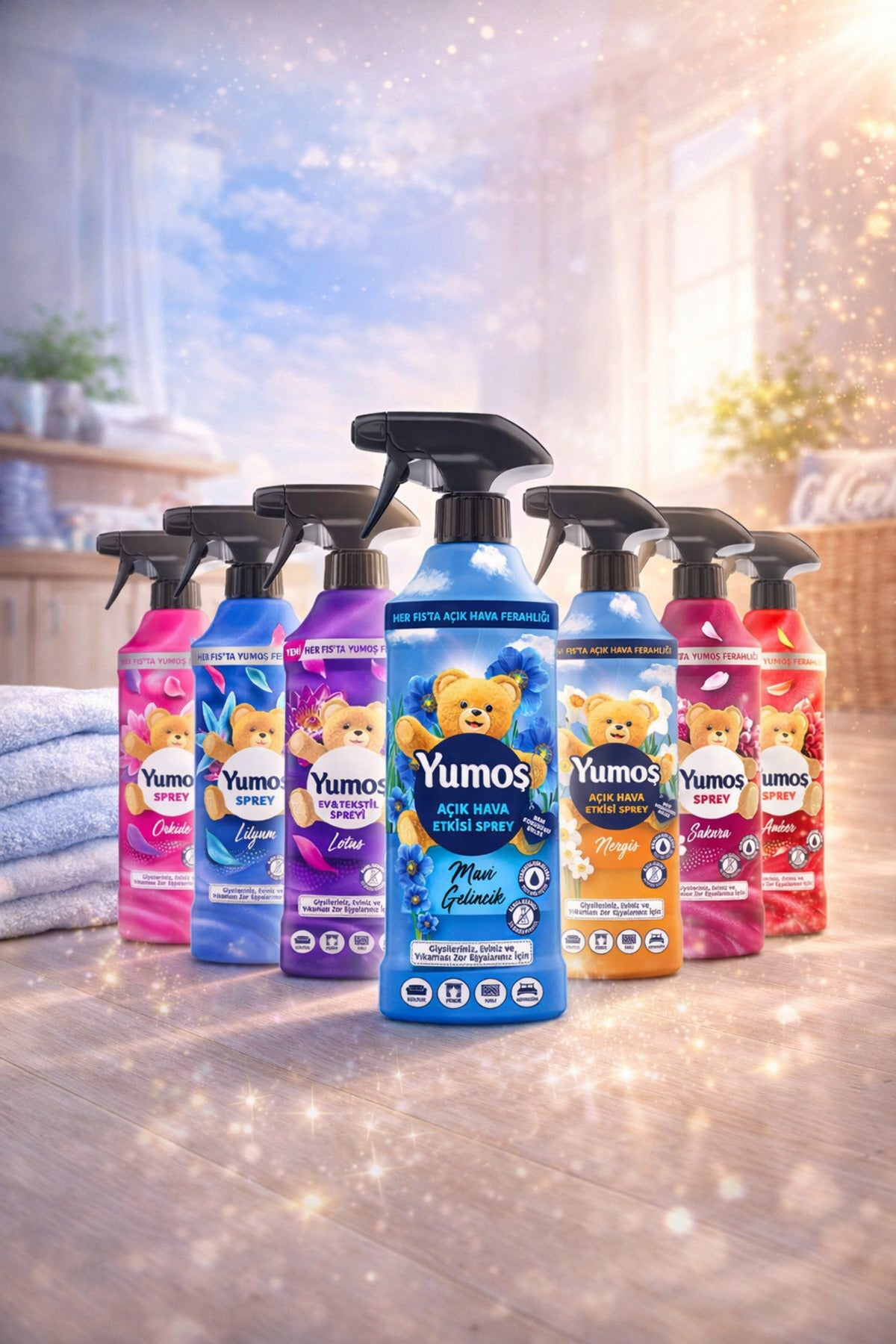 Set of 7 Koku Şöleni products, laundry spray