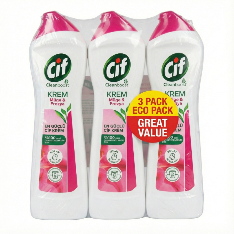 Cif Cream Cleaner – 3 x 500 ml Lily of the Valley & Freesia