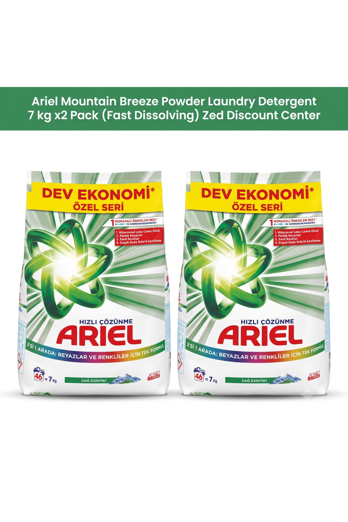Mountain Breeze Powder Laundry Detergent 7 kg x2 Pack (Fast Dissolving)