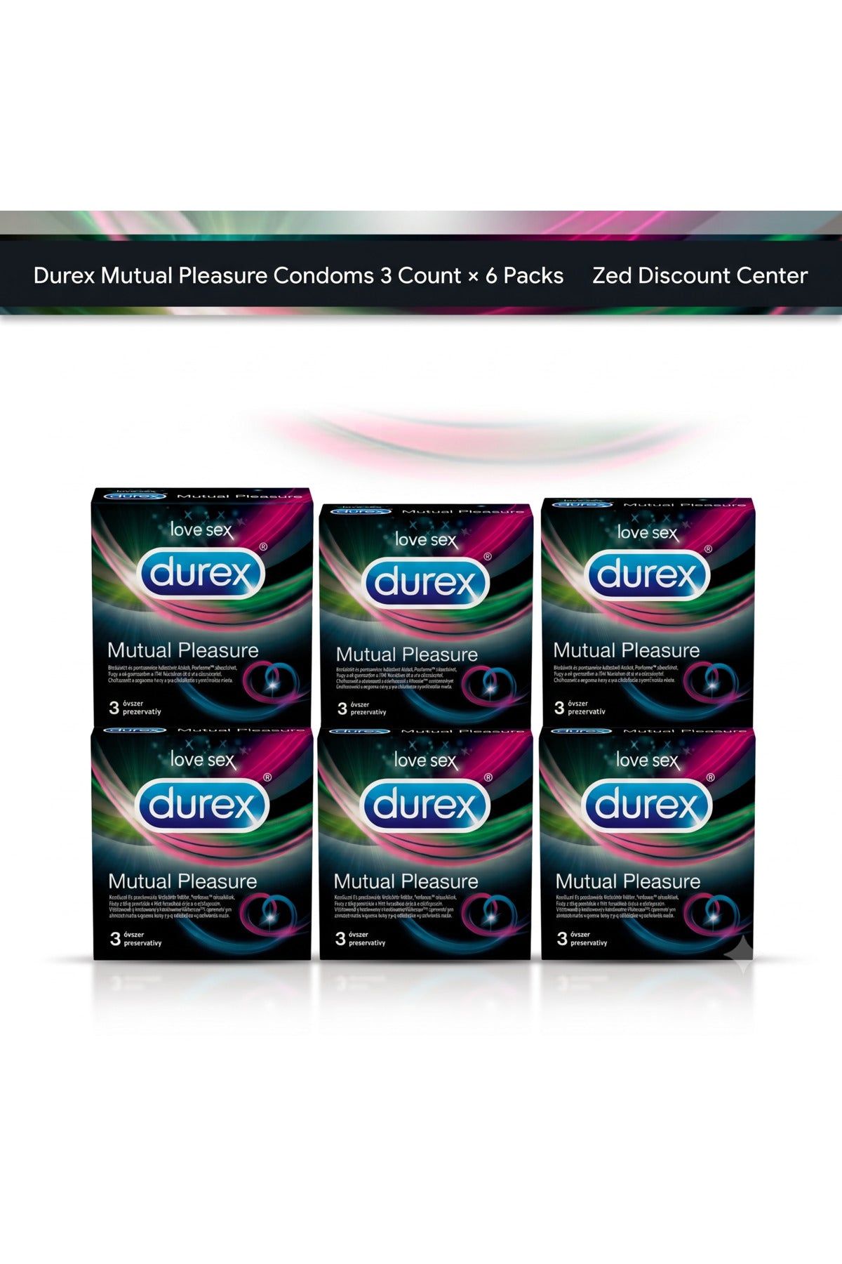 Mutual Pleasure Condoms 3 Count × 6 Packs