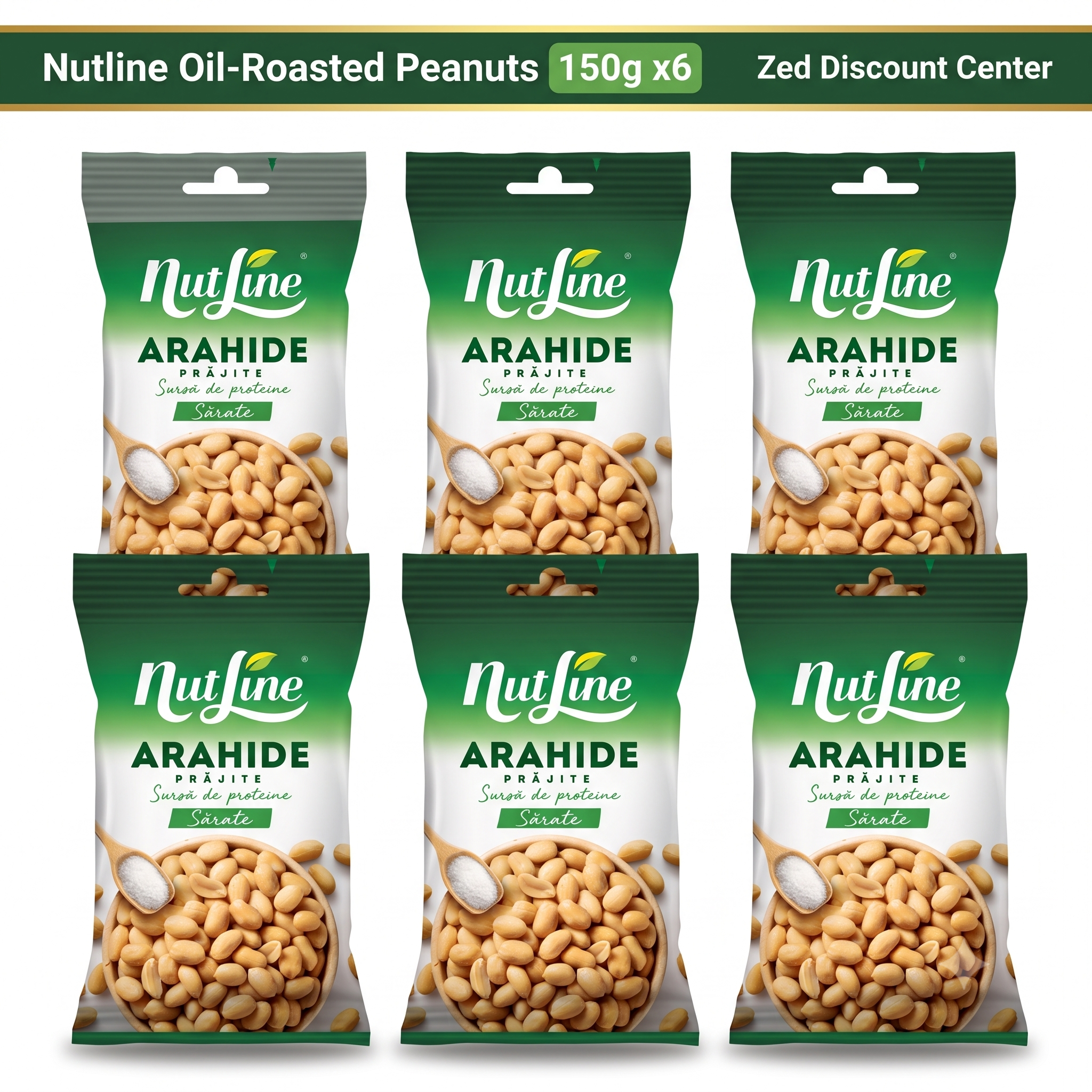 Nutline Oil-Roasted Peanuts 150g x6