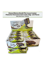 Doubi Pie Cocoa Coated Pistachio Flavored Cream Cake 40gr. x24 Pieces
