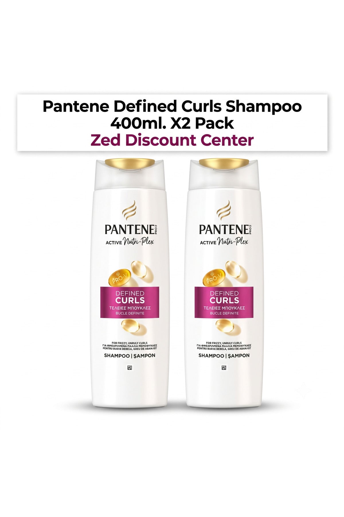 Pro-V Active Nutri-Plex Defined Curls Shampoo 400ml. x2 Pack