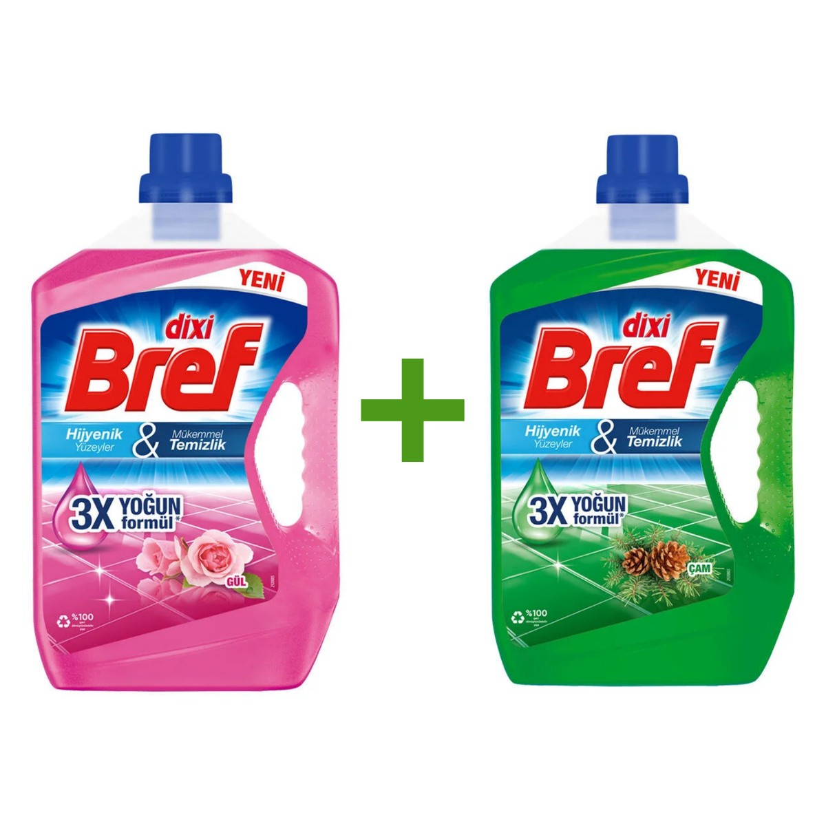 Bref Dixi Surface Cleaner, Pine and Rose Scented, 2 x 2.5 L