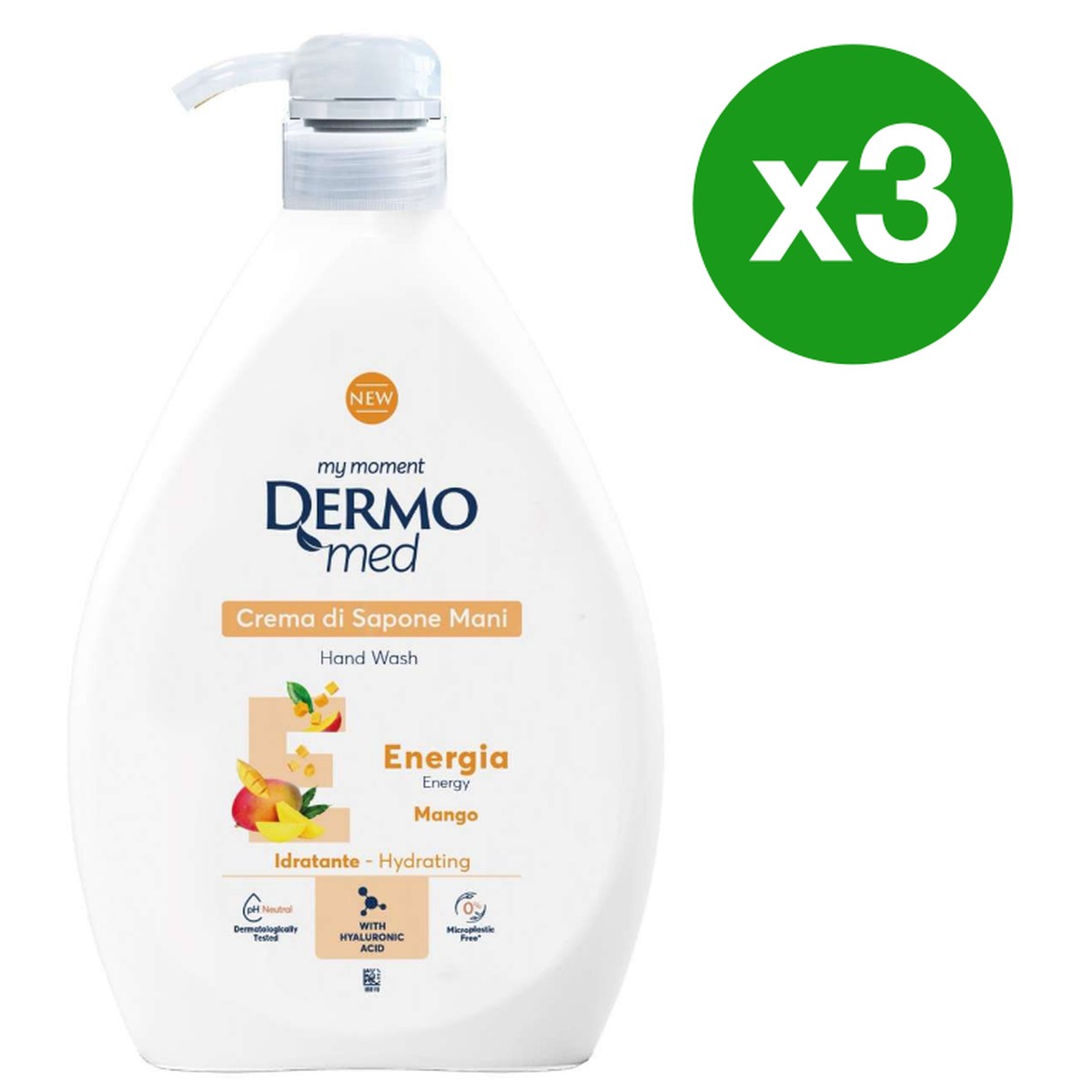 DERMOMED SOAP CREAM MANGO - 1000ML x 3