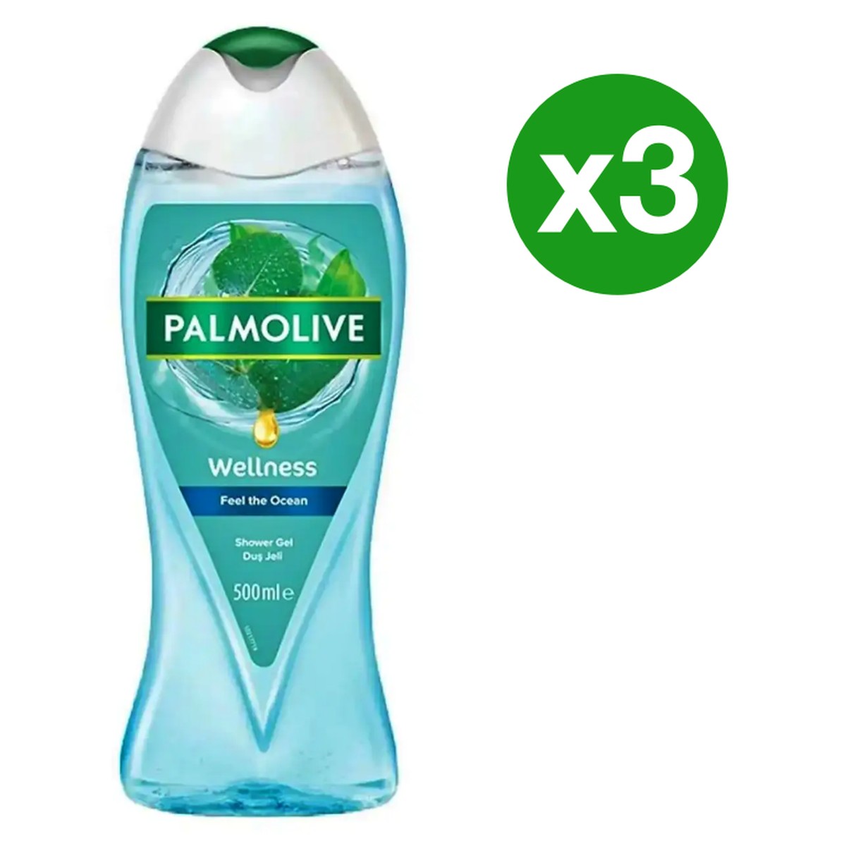 Palmolive Shower Gel Wellness Feel The Ocean 500 ml x 3