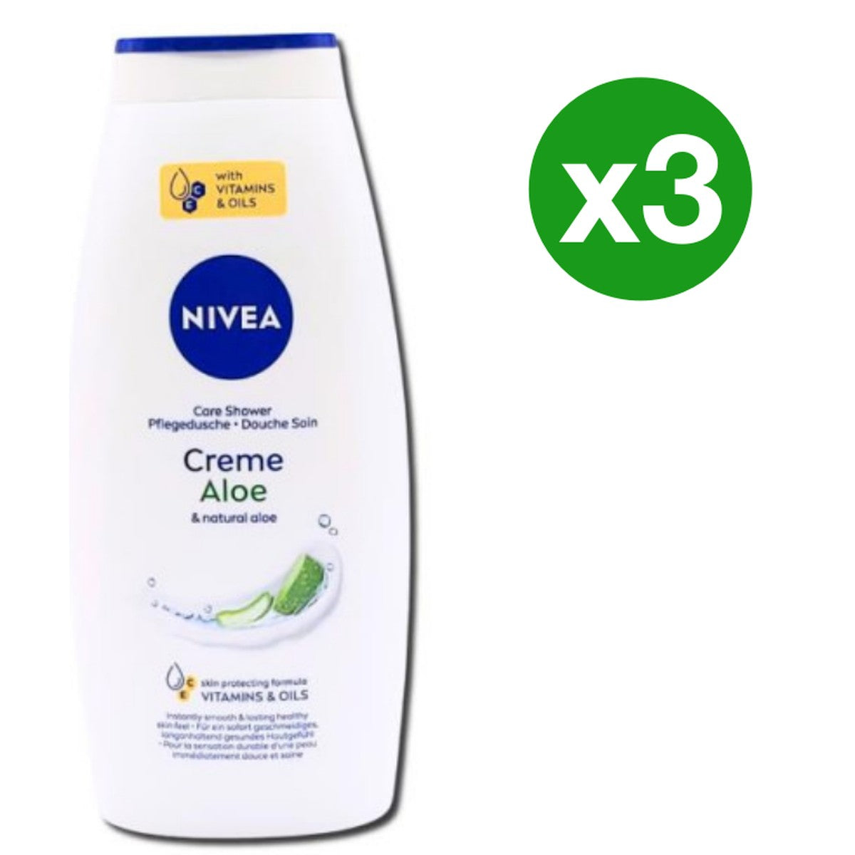 NIVEA BATH FOAM CREME ALOE 720ml x3