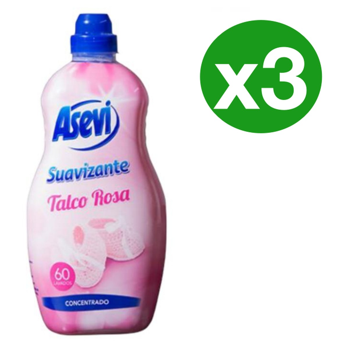 ASEVI Soft Pink Hypoallergenic Fabric Conditioner, 60 washes, 1.44 L x 3