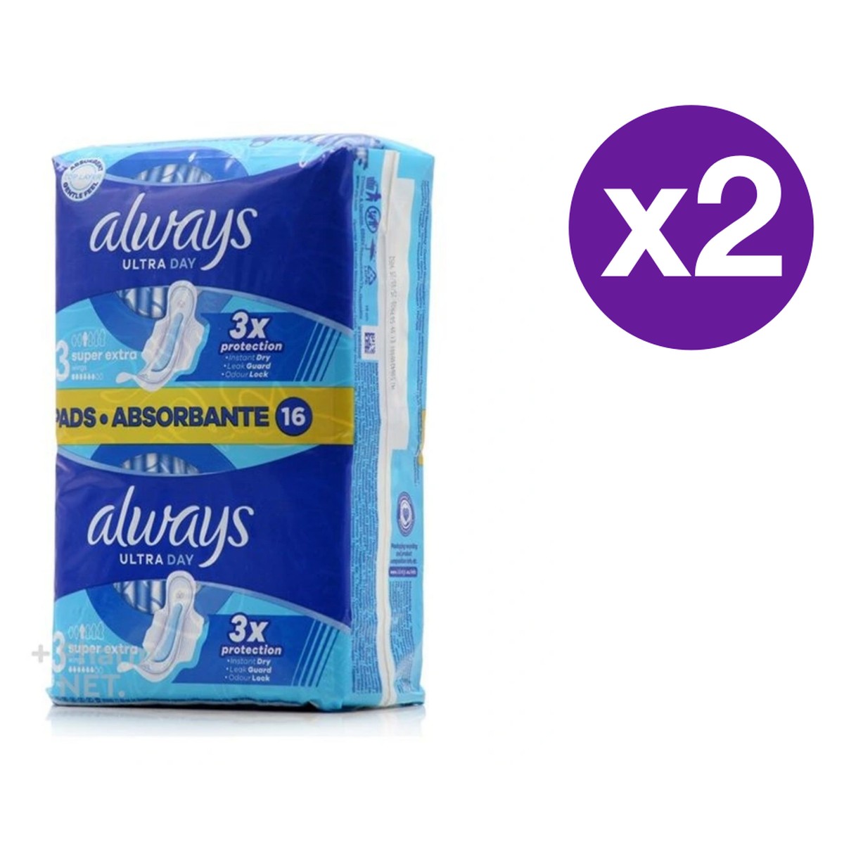 Absorbents Always Ultra Night Quattro, 16 pcs x 2