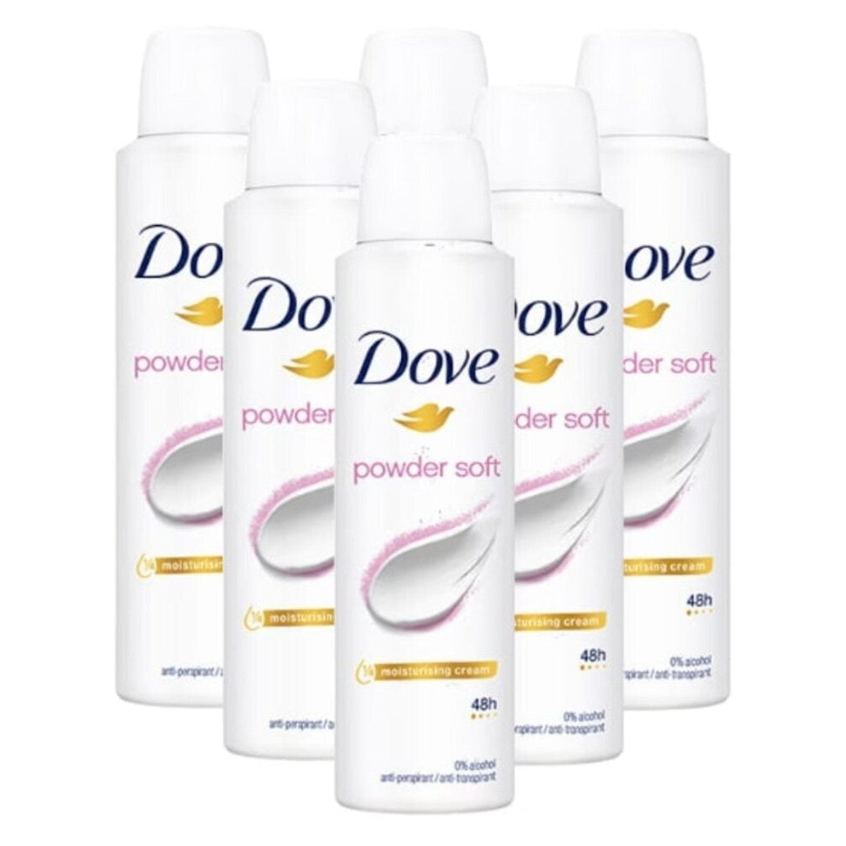 Deodorant spray femei Dove Powder Soft, 6 x 200 ml