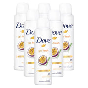Dove Go Fresh Passion Fruit Women's Deodorant Spray, 6 pcs x 200 ml