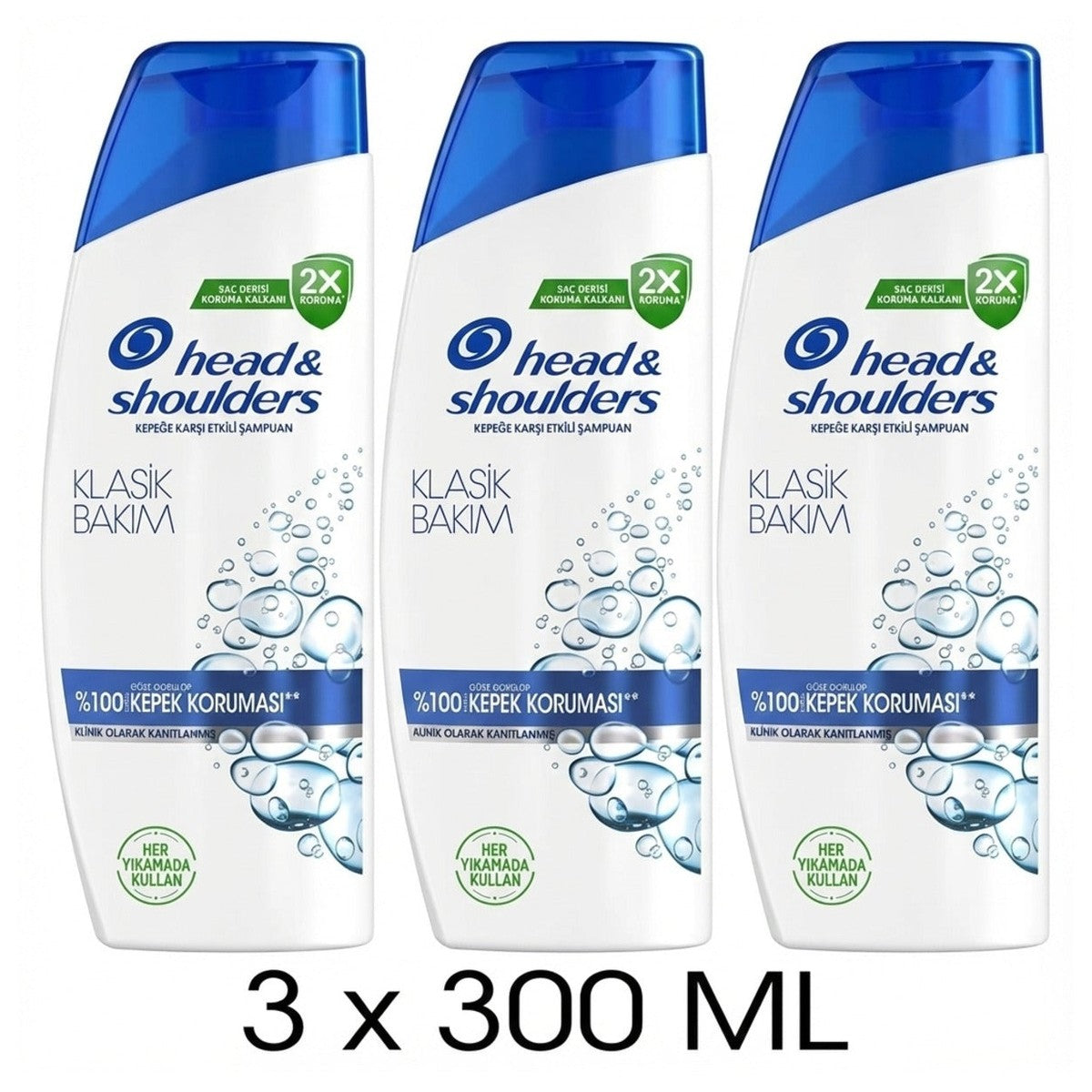 Head & Shoulders Classic Care Shampoo 3 x 300 ml