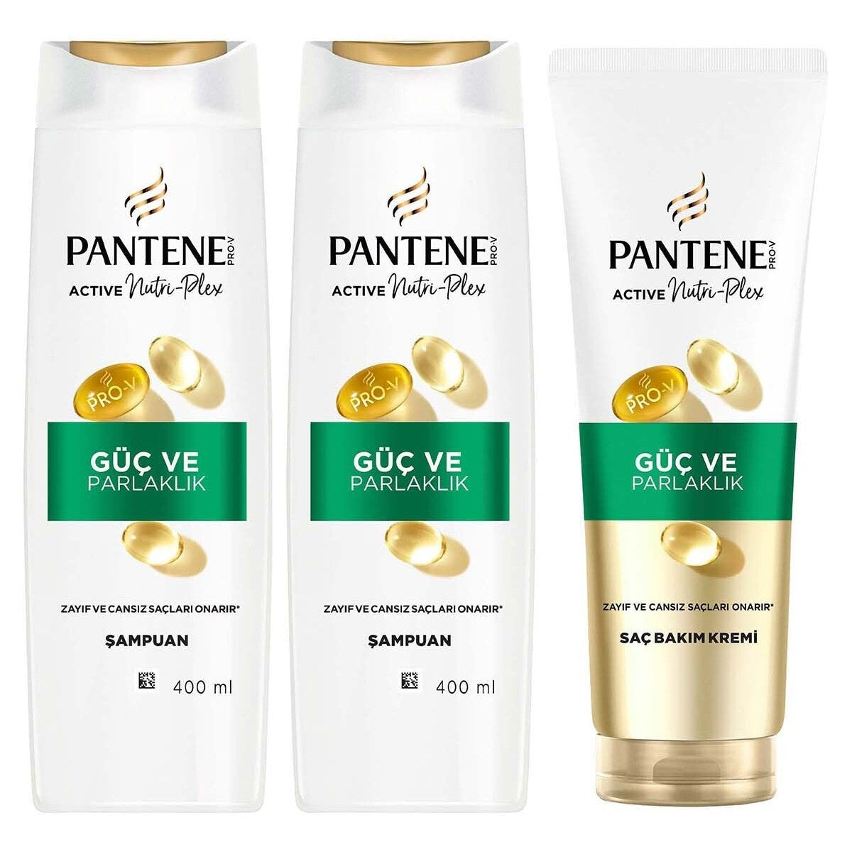 Care Set for Weak and Dull Hair, Strength & Shine Shampoo 400ml X 2, Conditioner 275ml