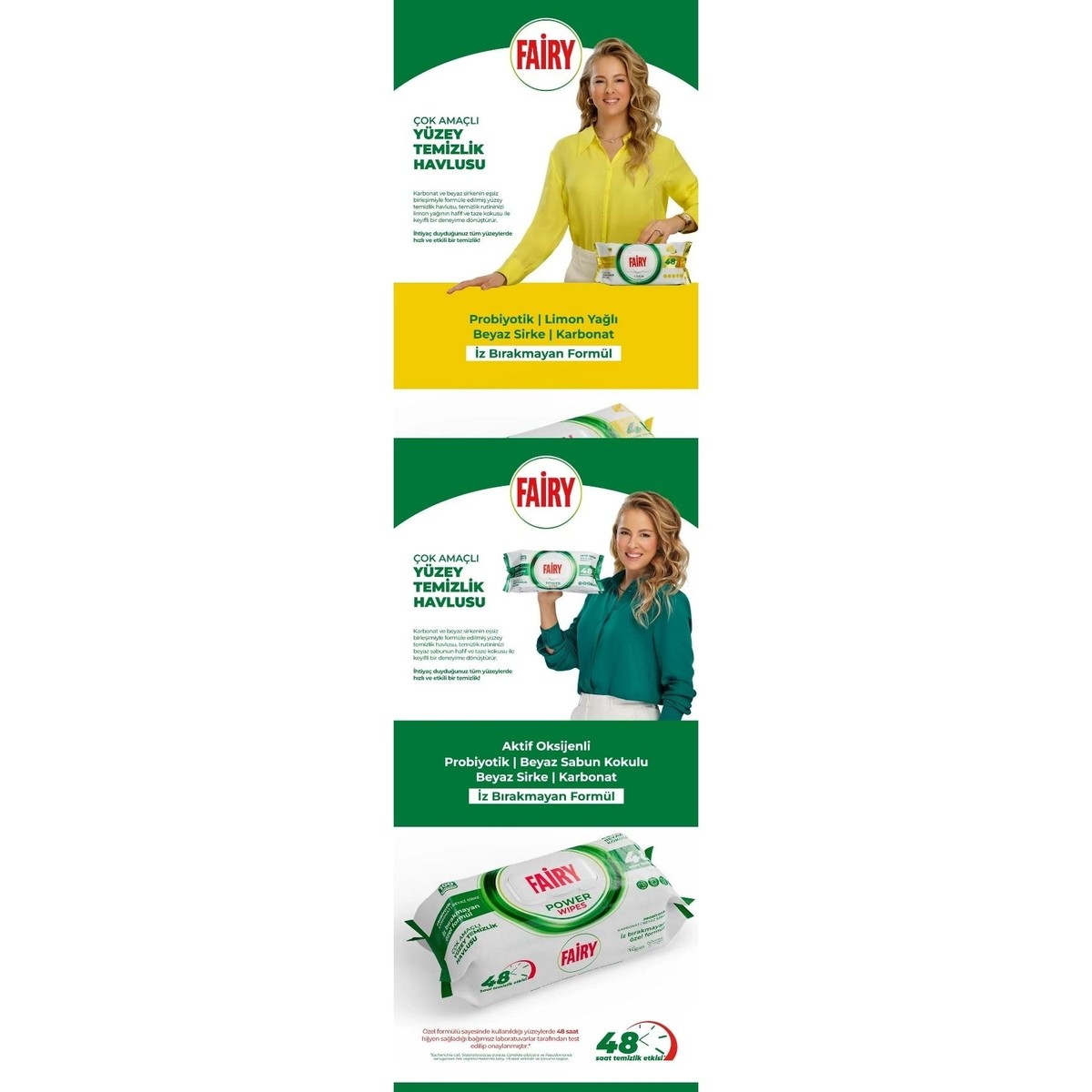 Surface Cleaning Towel 100 Sheets Lemon Oil & Active Oxygen (Set of 6) 600 Sheets Mixed