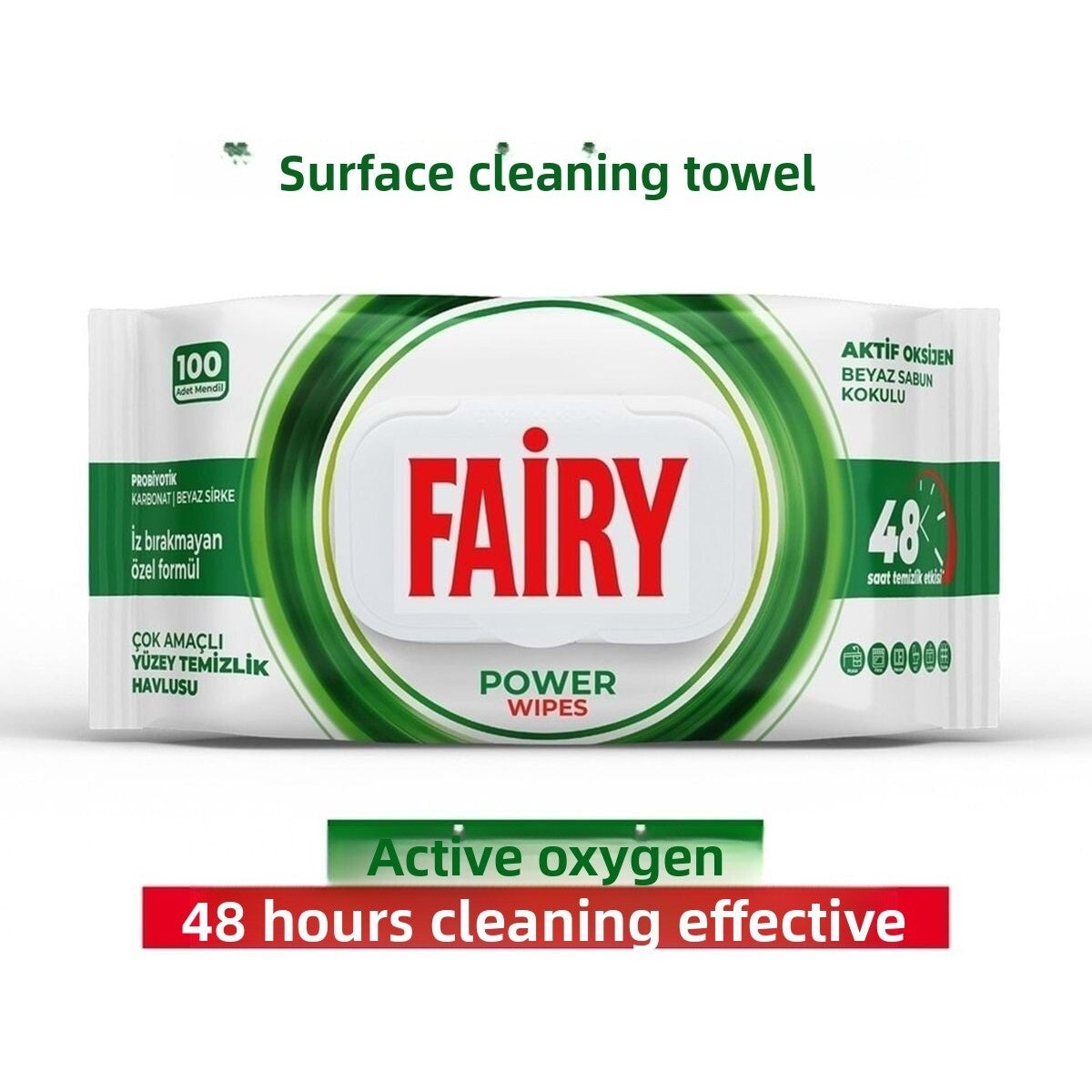 Surface Cleaning Towel 100 Sheets Lemon Oil & Active Oxygen (Set of 6) 600 Sheets Mixed