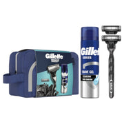 Mach3 Gift Set: Razor + 1 Spare Blade + 75 ml Soothing Shaving Gel + Travel Pouch