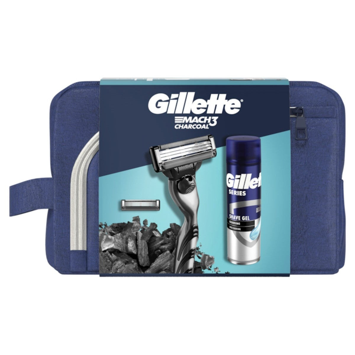 Mach3 Gift Set: Razor + 1 Spare Blade + 75 ml Soothing Shaving Gel + Travel Pouch