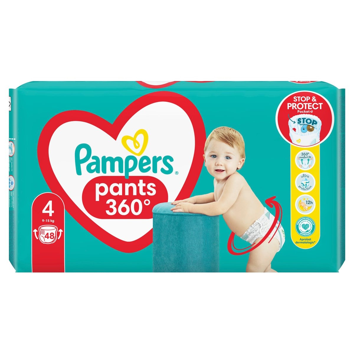 DIAPER PANTS NO.4 9-15KG 48PCS