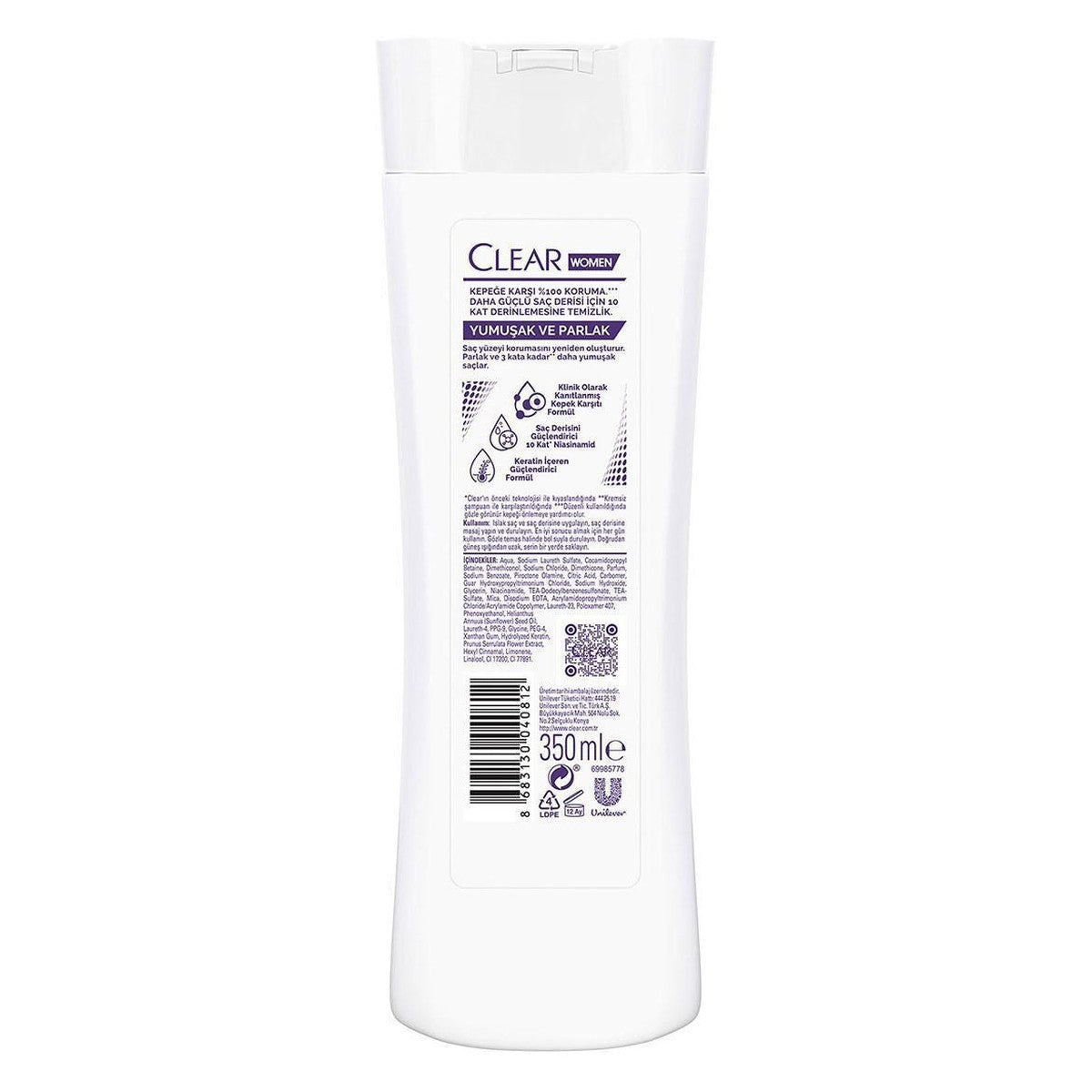 Soft and Shiny Women's Shampoo - Effective Against Dandruff, 350 ml