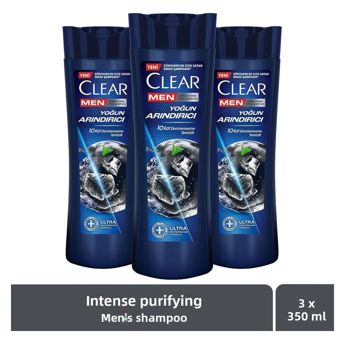 Intensive Purifying 350 ml X3 - Men's Anti-Dandruff Shampoo