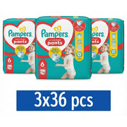 Set of 3 DIAPER PANTS NO.6 15+KG 36PCS