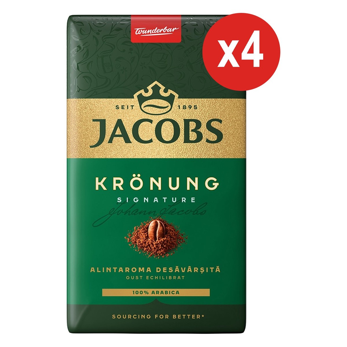 Ground coffee, Jacobs Kronung Alintaroma, 250 g X 4 pcs