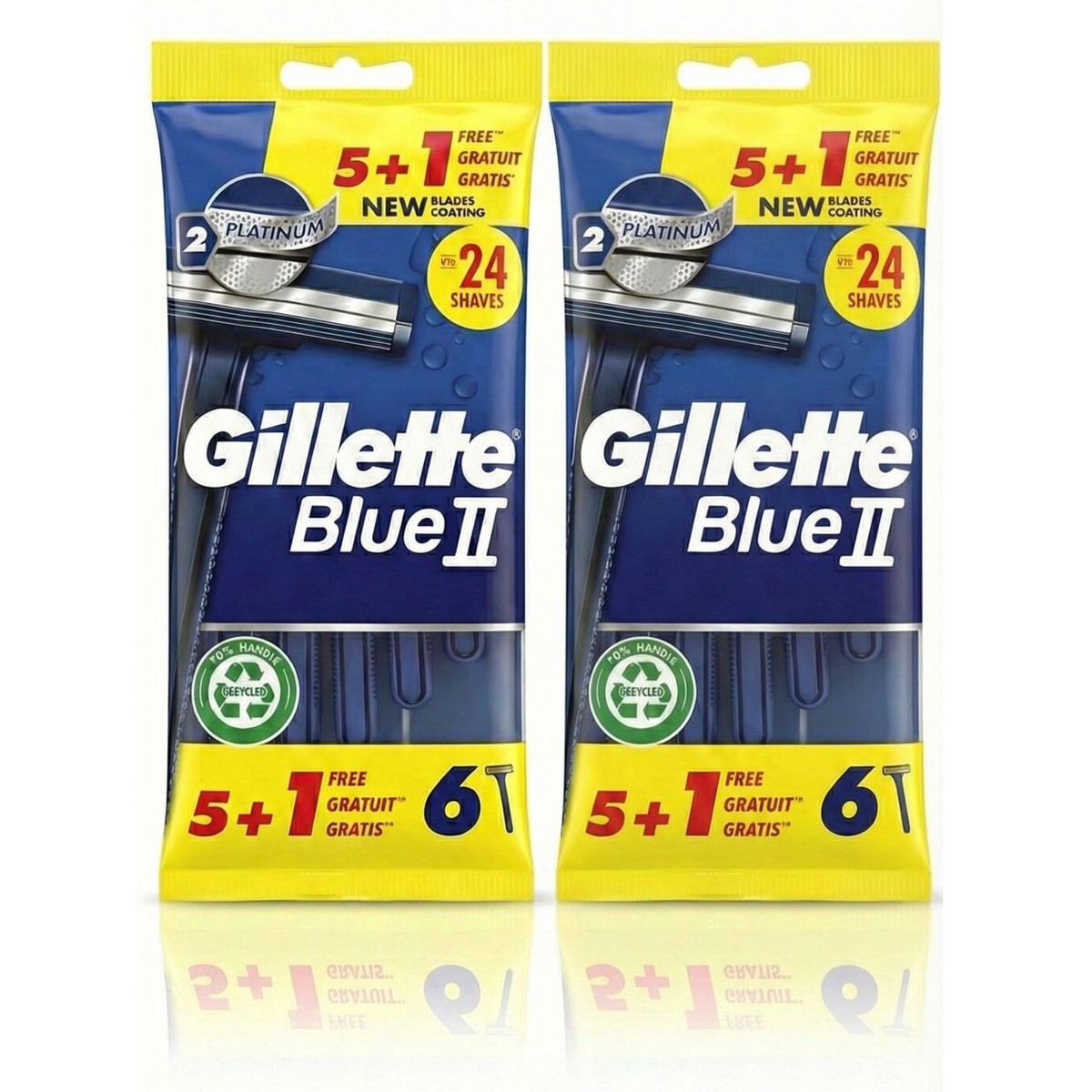 Blue2 Plus Disposable Razor Blades 5+1 x2 pack