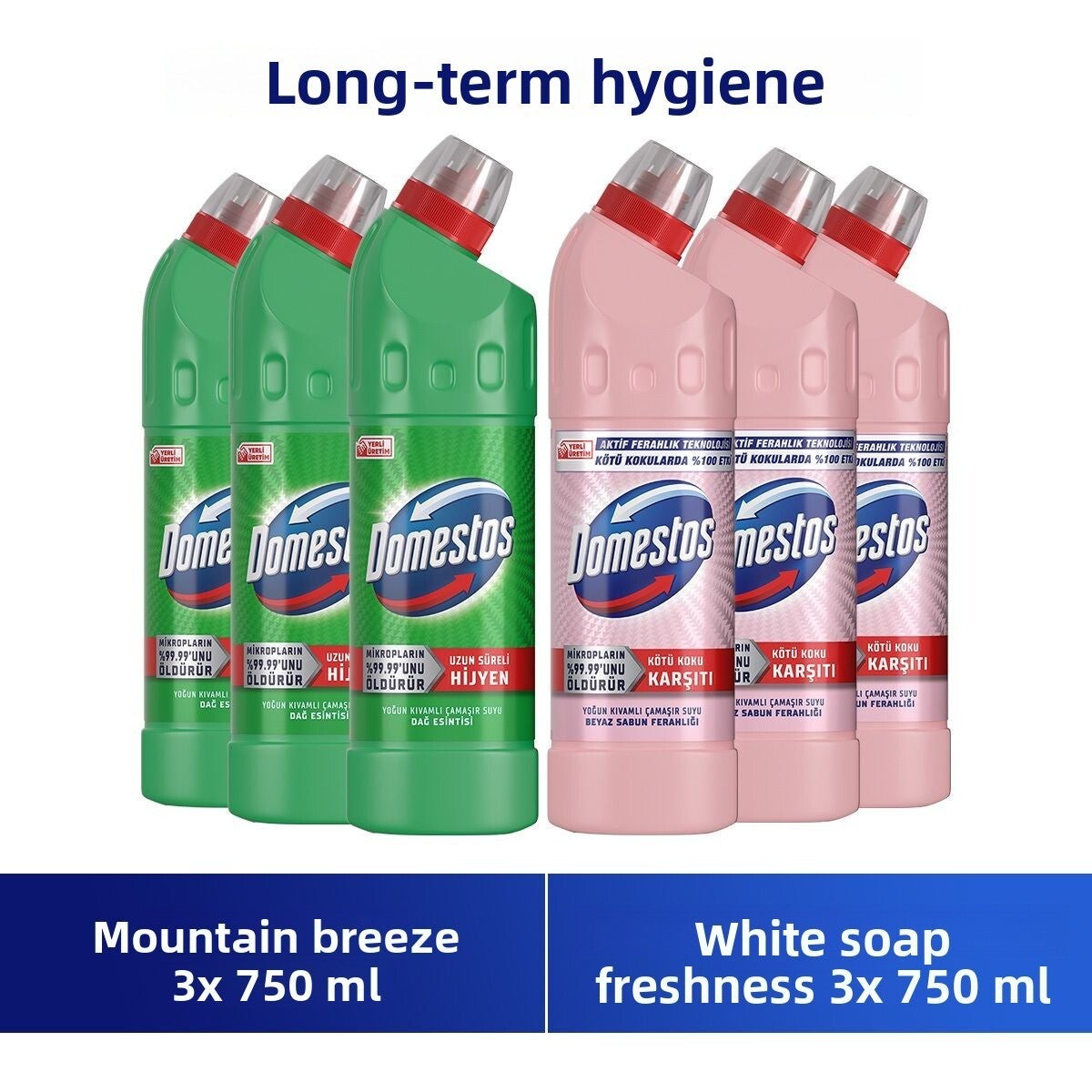 Bleach White Soap Freshness 750 ml X3 + Bleach Mountain Breeze 750 ml X3