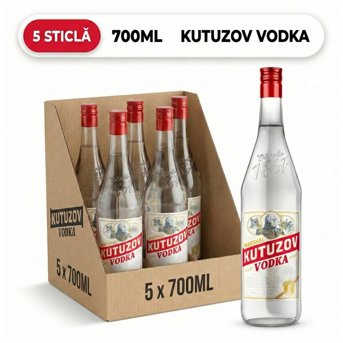 Vodka 38% 0.7 l 5 x 0.7 L