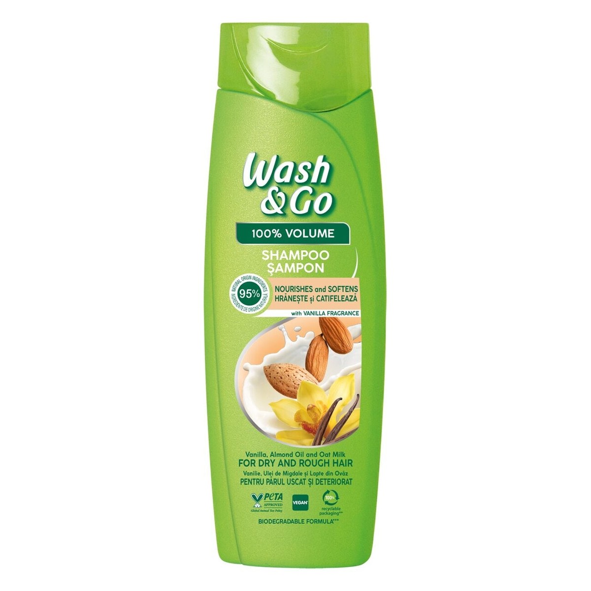 Sampon Wash & Go cu extract de vanilie