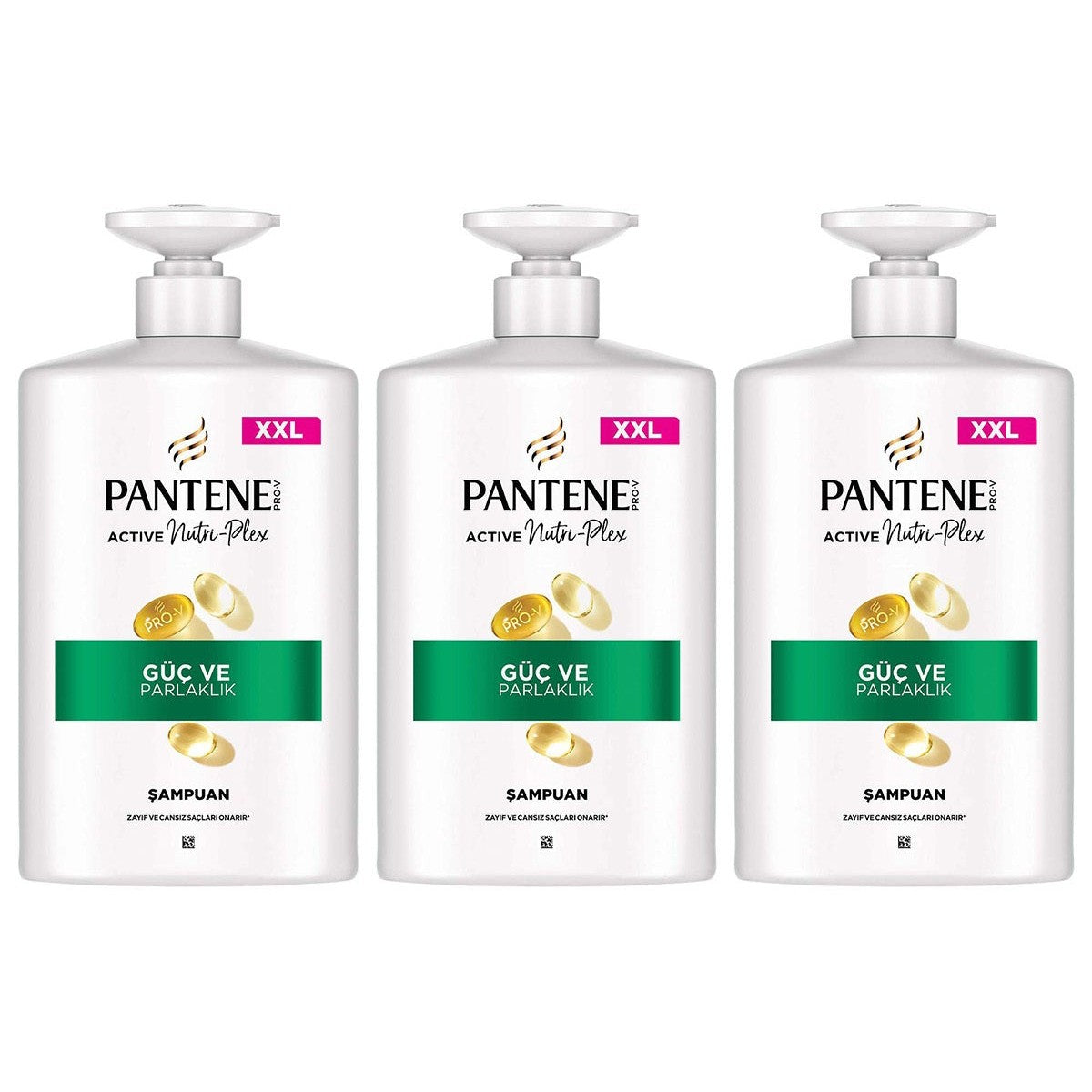 " Pro-V Güç & Parlaklık Şampuan 800ml Pompalı Şişe. Zayıf ve Mat Saçlar için x 3 Adet"