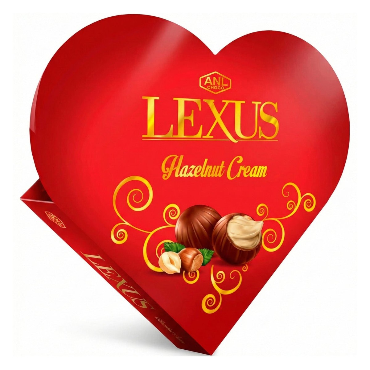 Hazelnut Cream Filled Milk Chocolates - 110g - Heart Shaped Gift Box