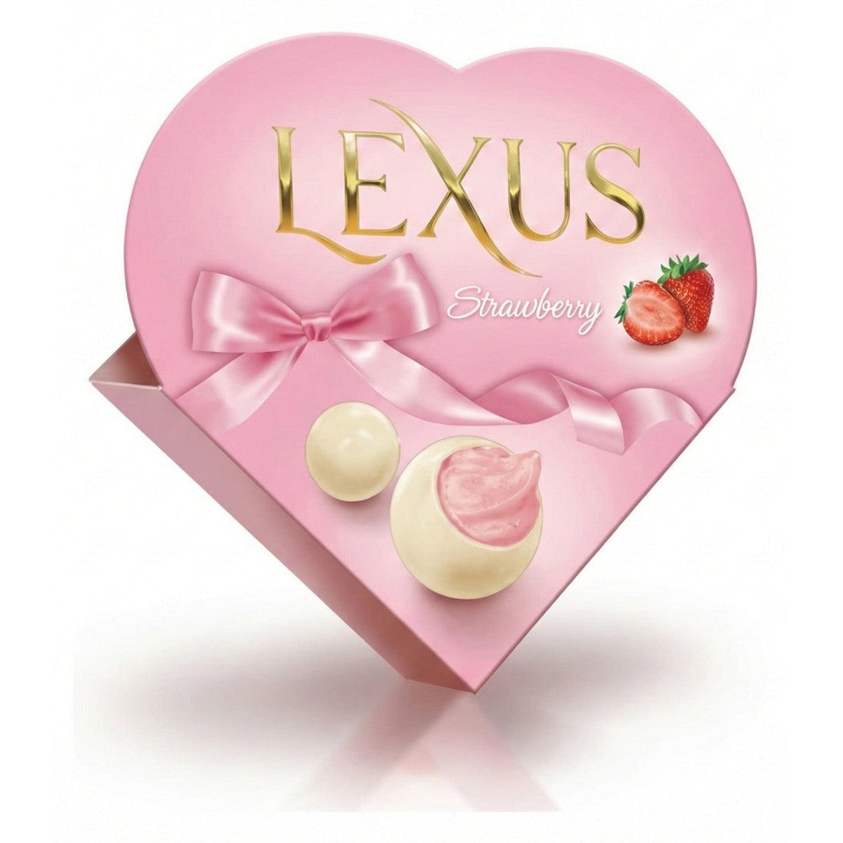 Strawberry Cream Filled Chocolate - 110g (24 Pieces) Heart Shaped Gift Box