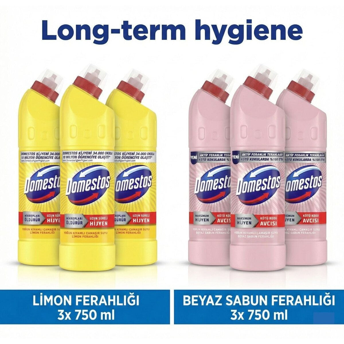 Bleach Lemon Freshness 750 ml X3 + Bleach White Soap Freshness 750 ml X3