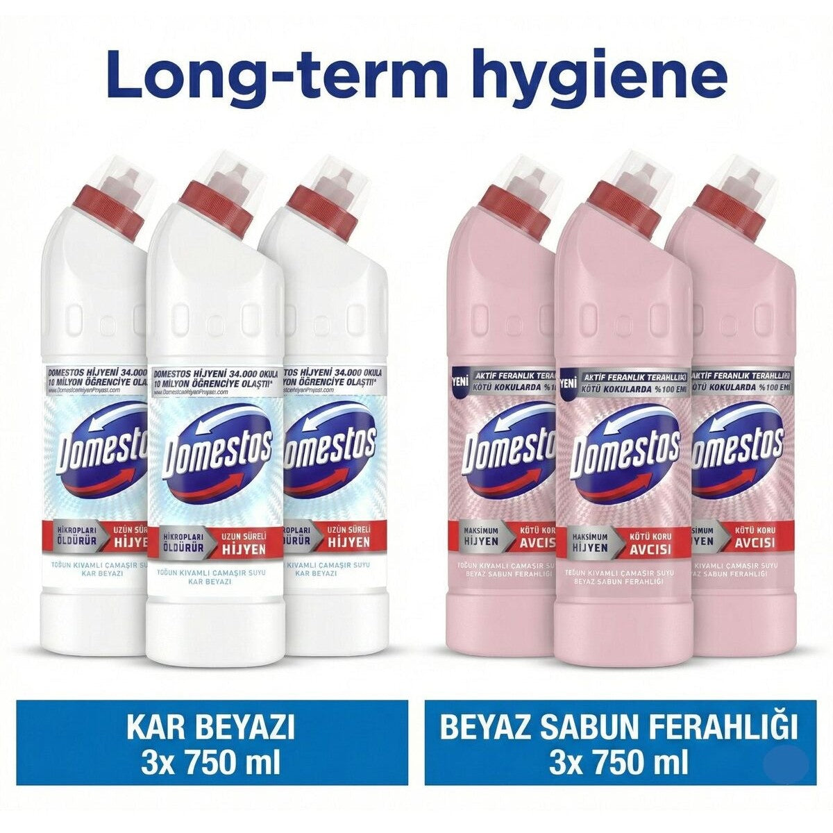 Bleach Snow White Maximum Hygiene 750 ml X3 + Bleach White Soap Freshness 750 ml X3