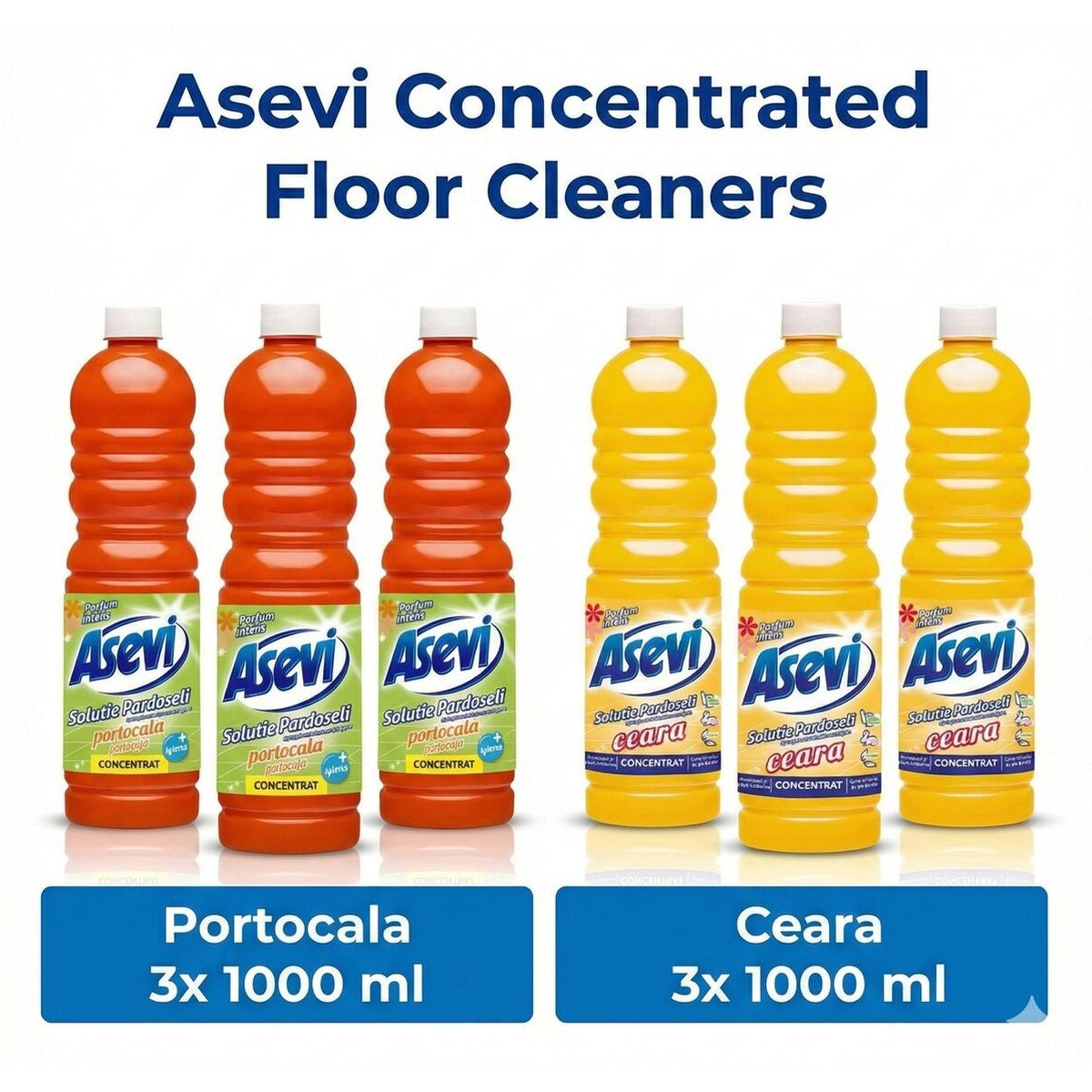 Orange Floor Cleaner 1L X3 + Floor Wax Solution 1L X3
