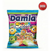 Damla Sour Fruit Flavored Filled Soft Candy 900g