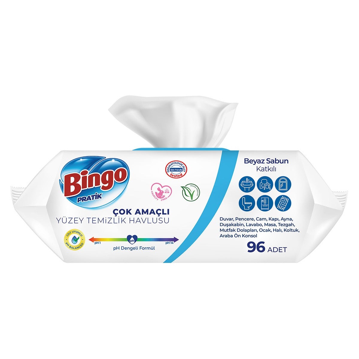 Surface Cleaning Towels, White Soap Scented, 96 Pieces X12 (1152 Sheets)