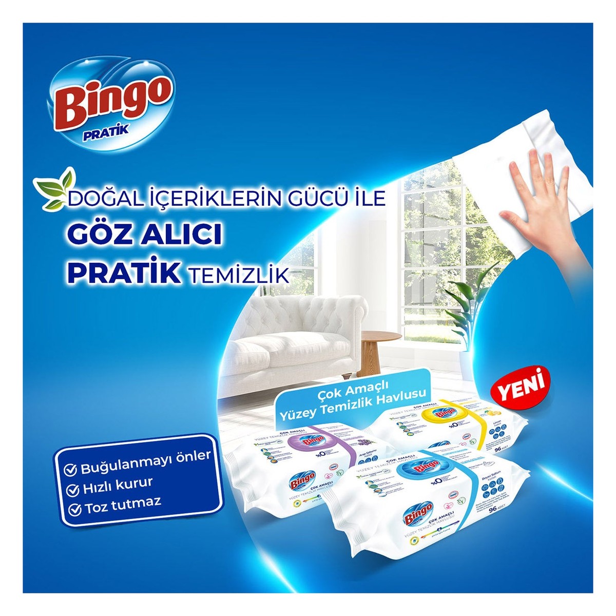 Surface Cleaning Towels, White Soap Scented, 96 Pieces X12 (1152 Sheets)