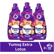 Yumos Extra Lotus Concentrated Fabric Softener 1440ml X3