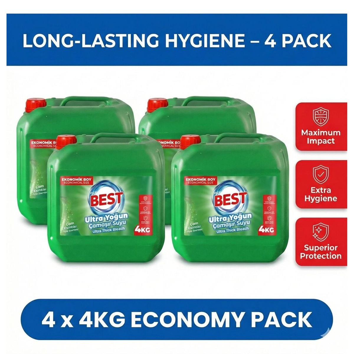 Ultra Thick Bleach - Pine Scented - 4kg X4