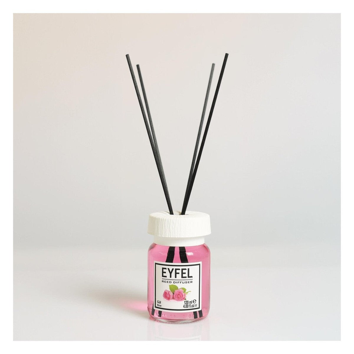 Room Freshener with Sticks, Rose, 120ml x4