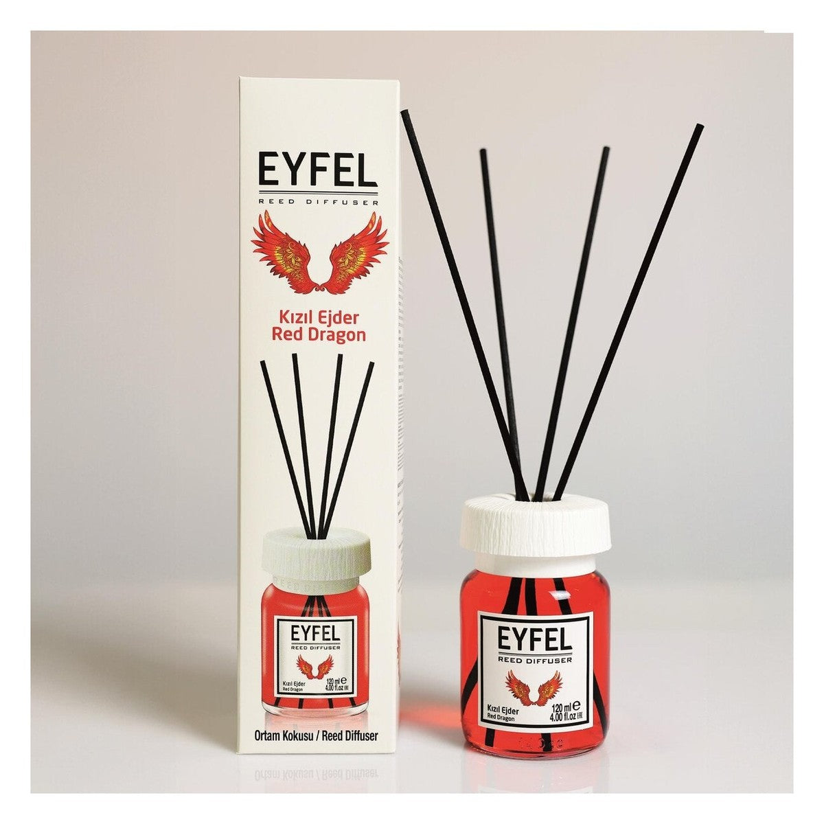 Room Freshener with Sticks, Red Dragon, 120ml x4