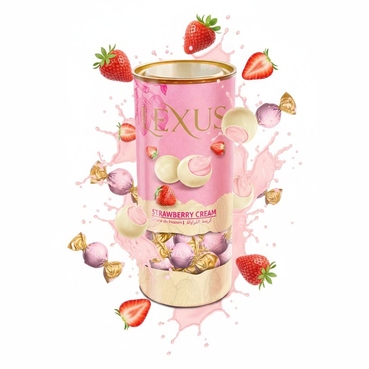 Milky Compound Chocolate Strawberry Filled 500g
