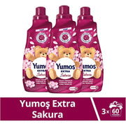 Extra Concentrated Fabric Softener Sakura 1440 ml 60 Washes X3