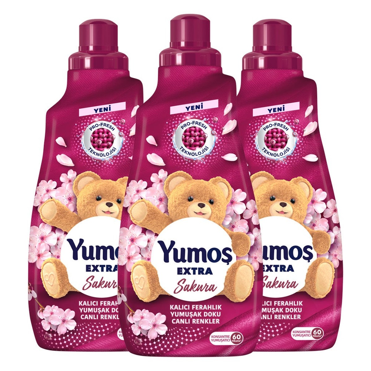 Extra Concentrated Fabric Softener Sakura 1440 ml 60 Washes X3