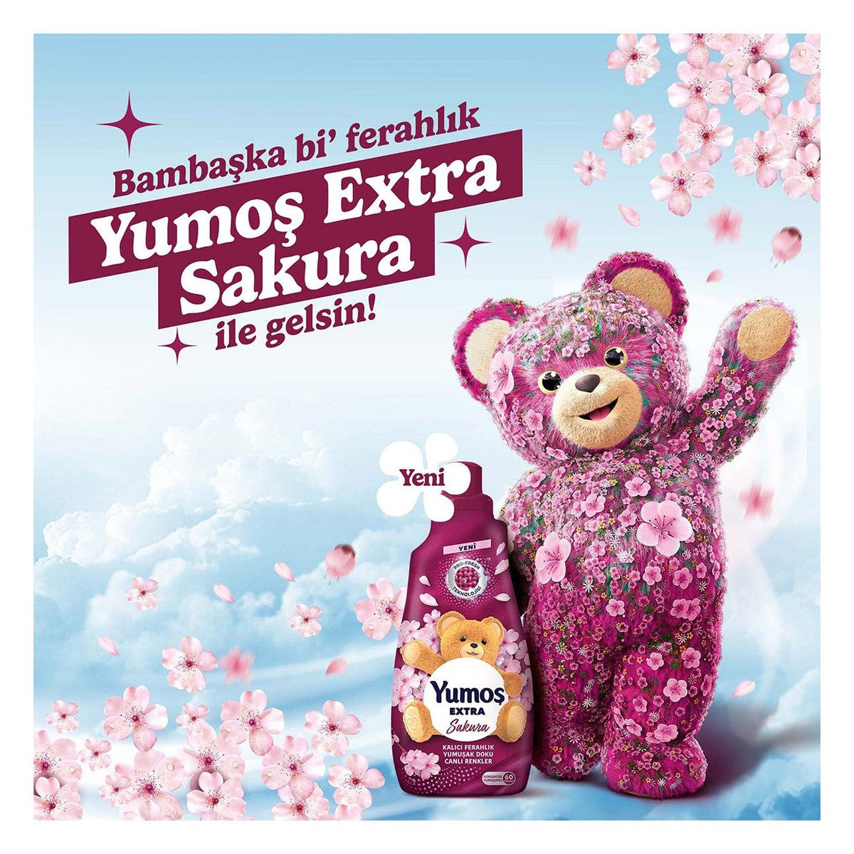 Extra Concentrated Fabric Softener Sakura 1440 ml 60 Washes X3
